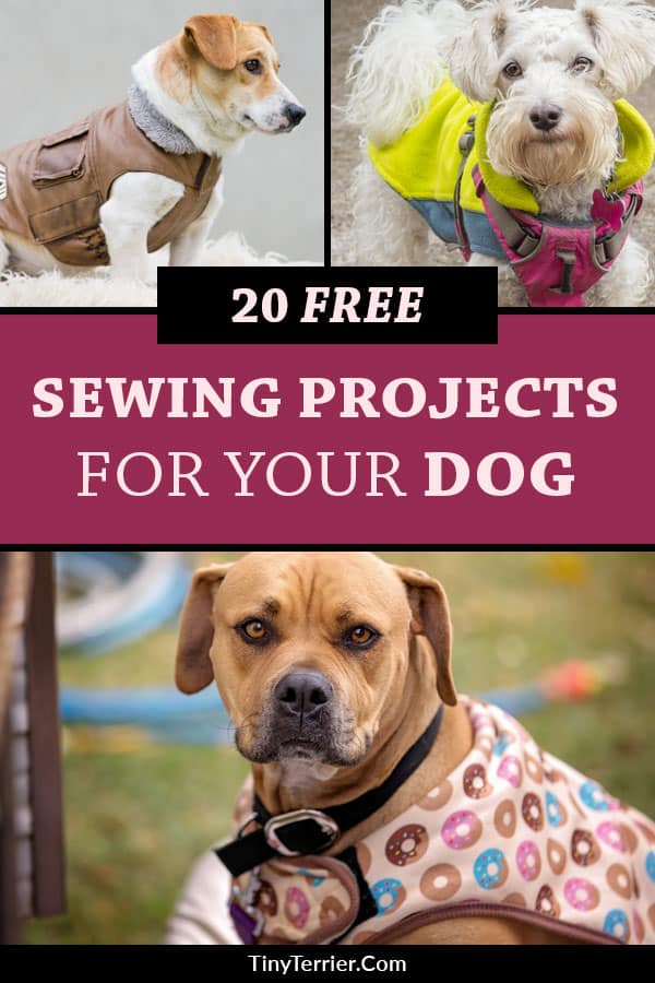 20 Free Sewing Projects for Dog Owners. Learn how to sew dog collars, leashes, bandanas, dog toys, dog beds and more. Dog coat sewing patterns free printables. Enjoy these free printable sewing patterns for dog clothes. Get your free dog coat patterns PDF files and downloads. #sewing #dogs #freepatterns #dogcoat