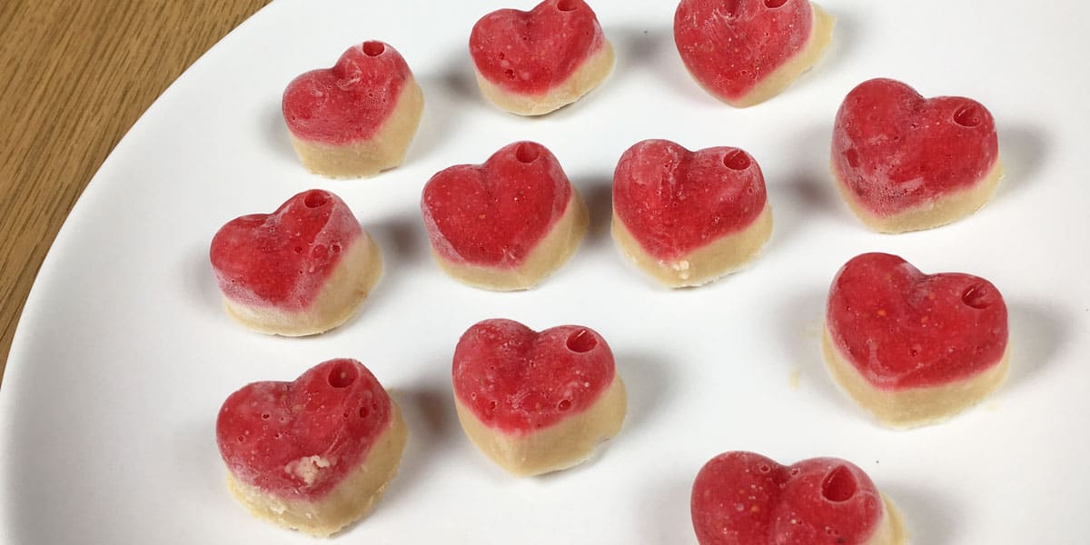 Strawberry and Apple Frozen Dog Treats